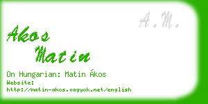 akos matin business card