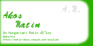 akos matin business card